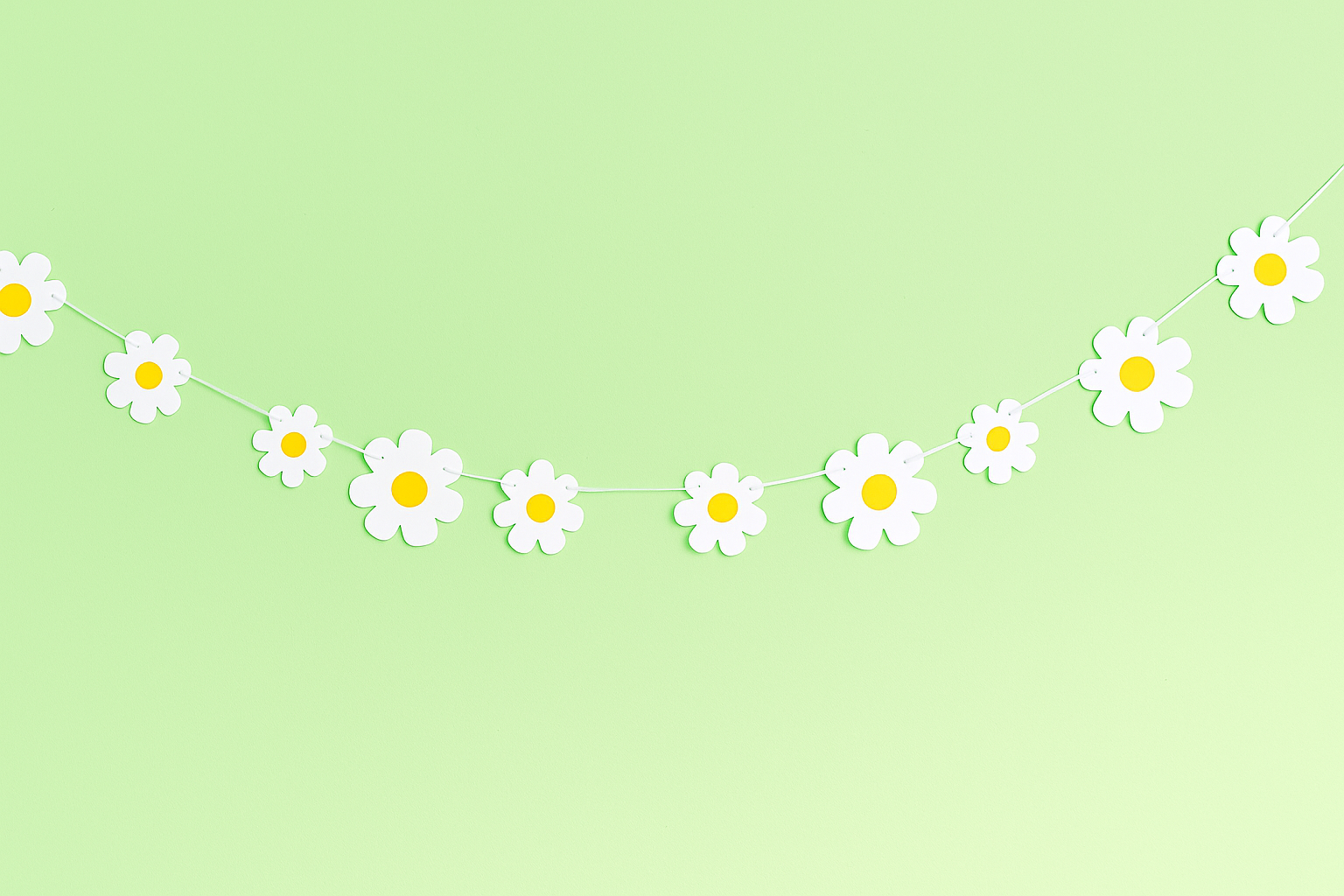 Daisy chain floral party bunting garland 