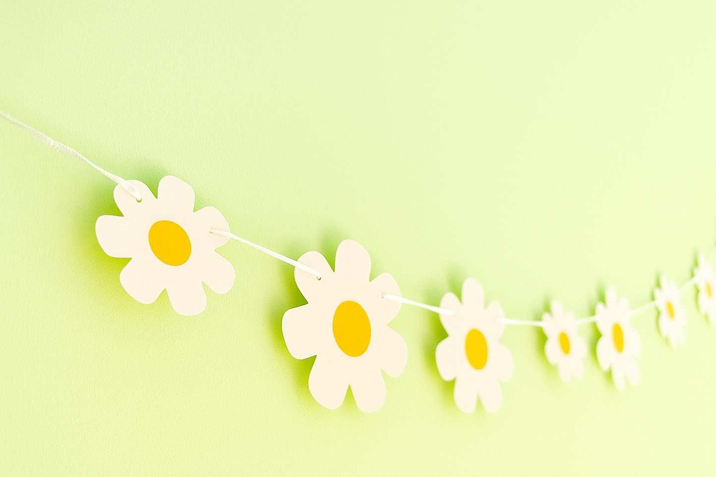 Daisy flower party bunting garland 