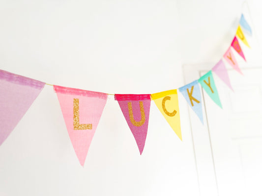 Lucky You Colour Pop Bunting Banner Pennant Garland