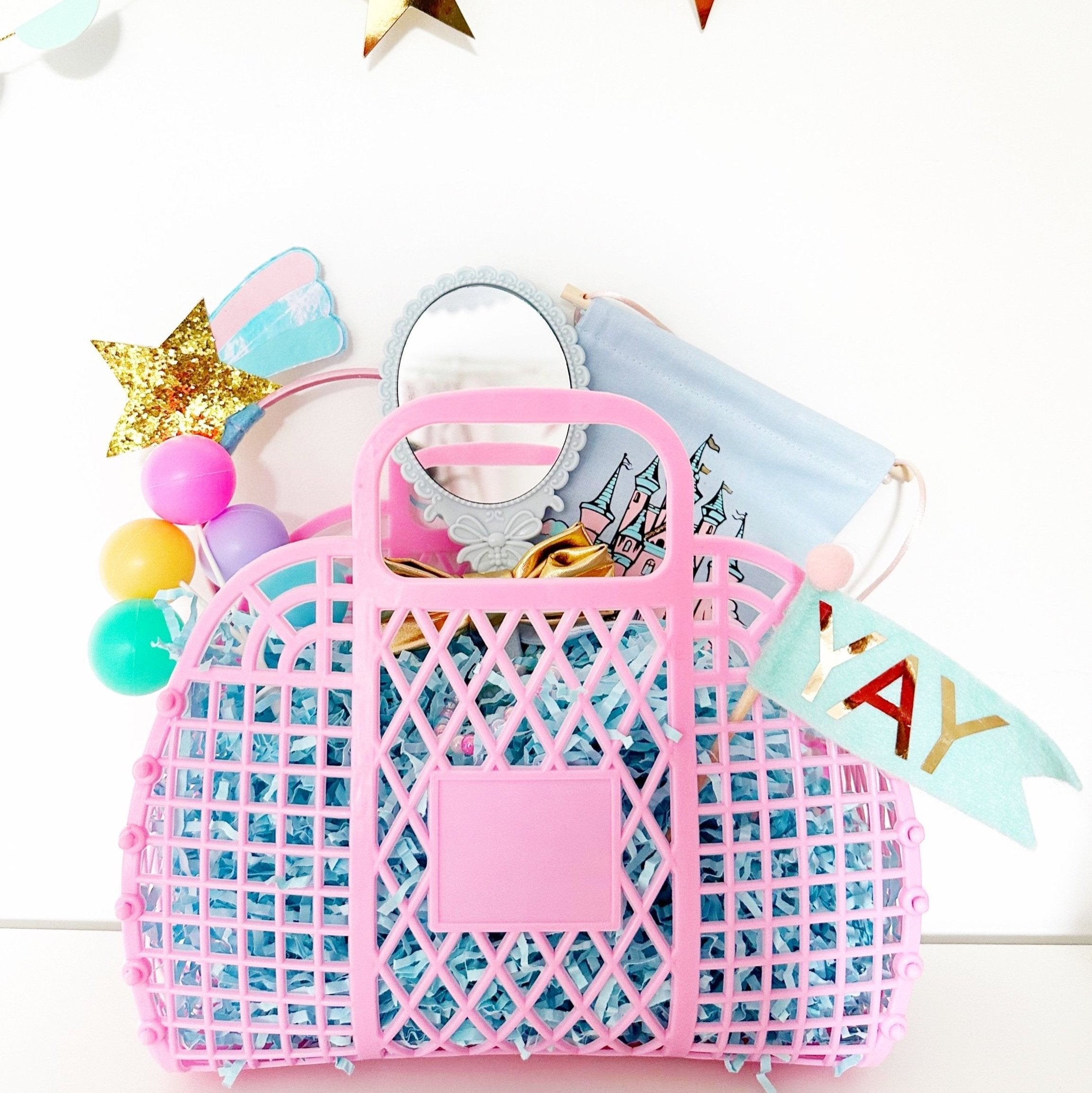 Pastel jelly kids gift baskets 