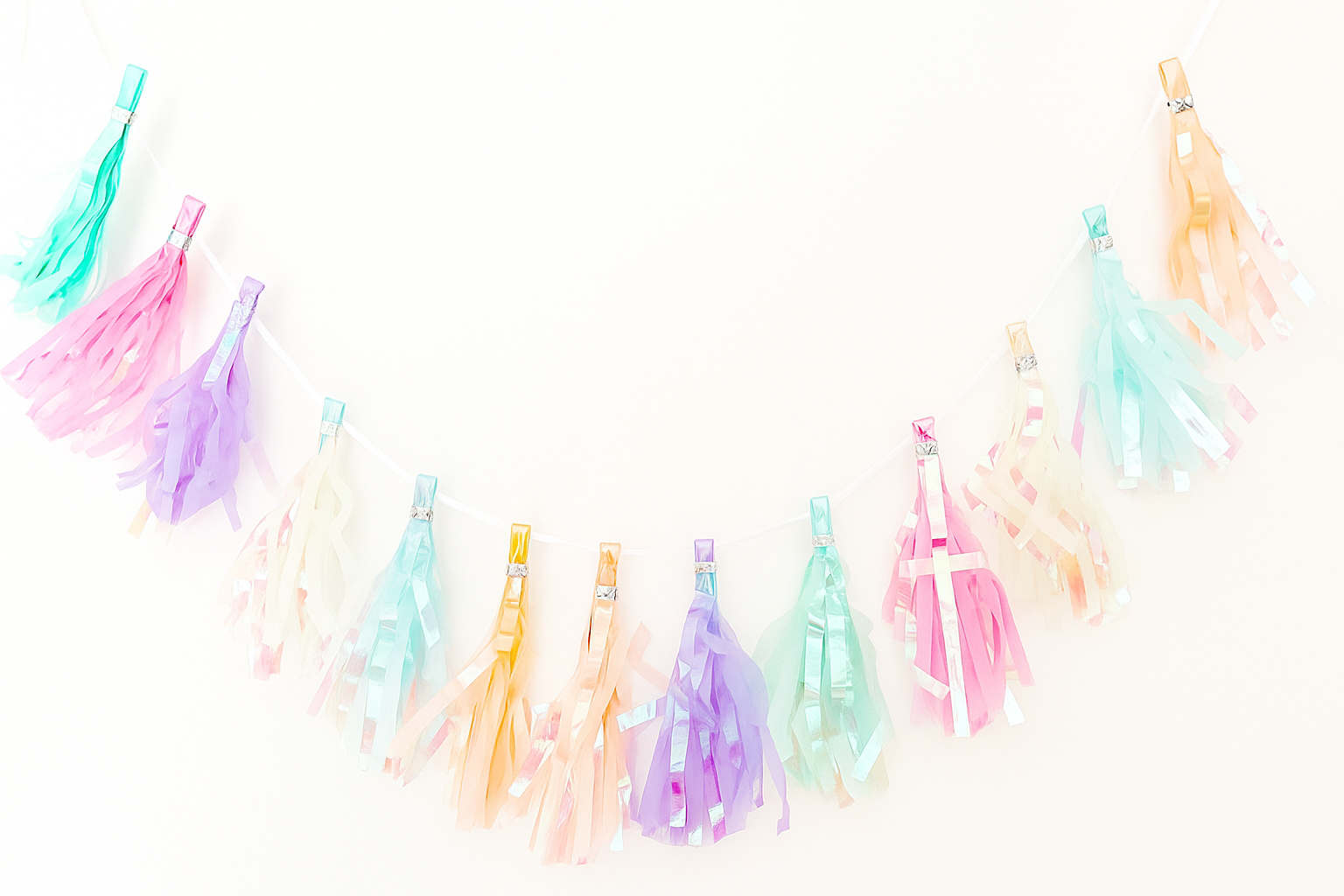 Pastel tassel party garland