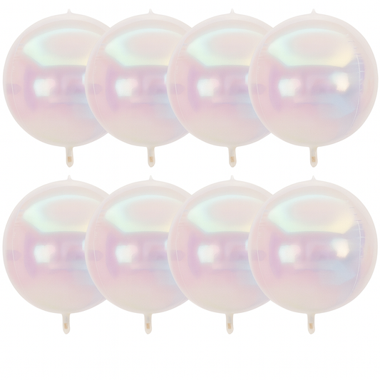 Iridescent orb balloons
