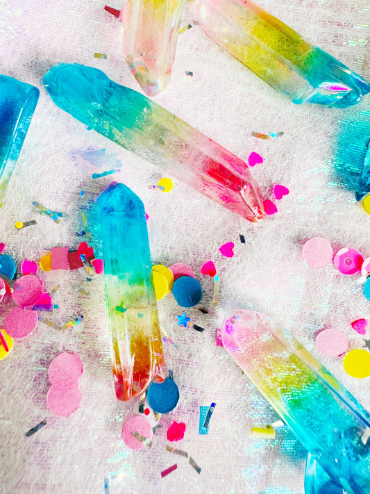 Rainbow unicorn crystal party bag fillers 
