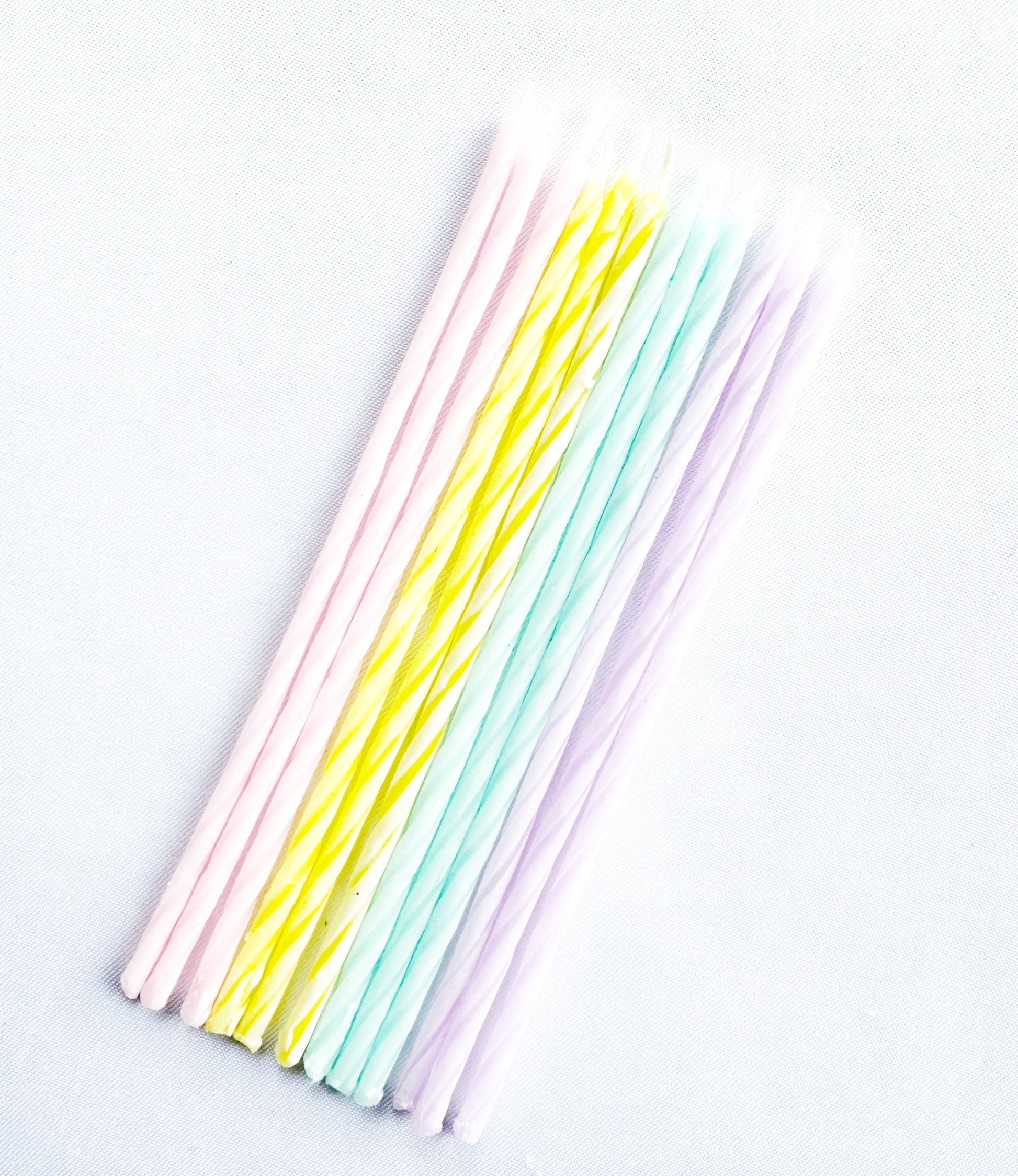 Skinny tall twist cake candles