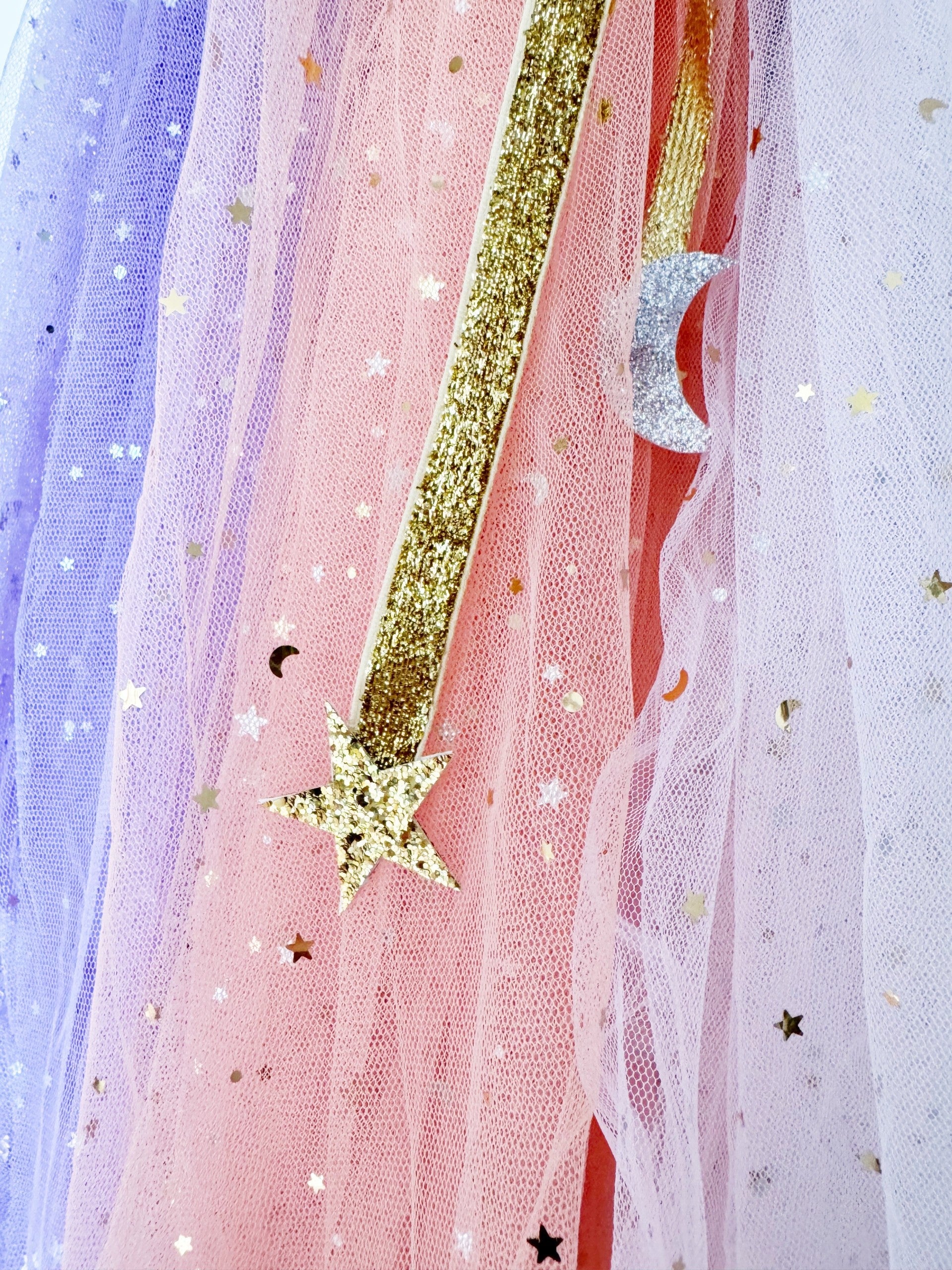 Moon and star kids dress up capes