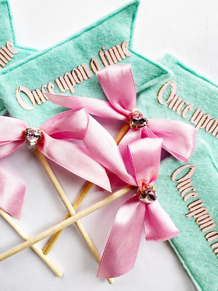 Once upon a time princess cake flag decoration