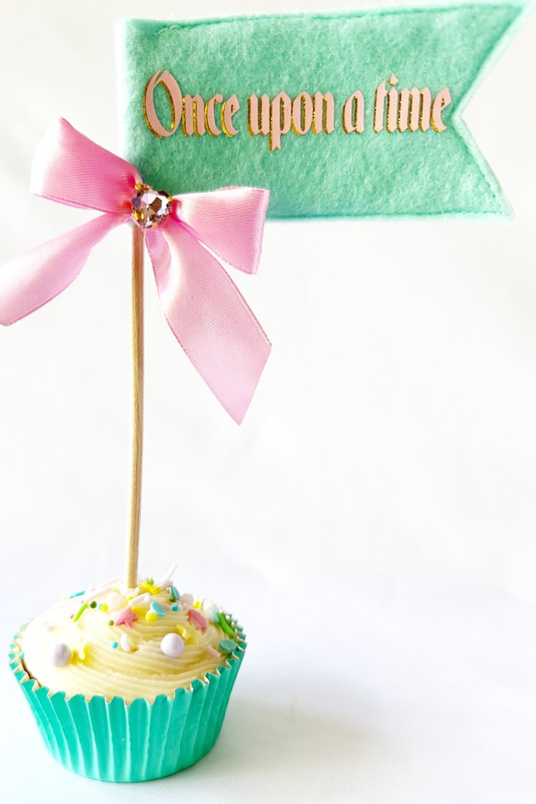Once upon a time princess cake flag decoration