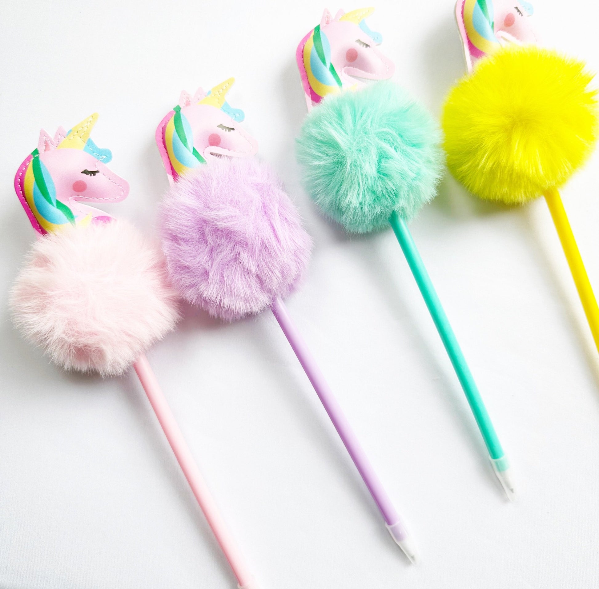 Pastel Pom Pom unicorn pens